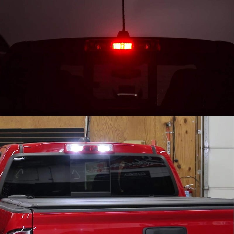 iBrightstar 12-24V Super Bright 194 912 921 168 175 2825 W5W T10 LED Bulbs with projectors for Car Truck 3rd Brake Lamp Cargo Lights, White/Red - Image 5